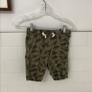 H&M Olive Dinosaur Print Kids Shorts. Size 6.